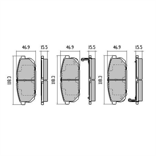 PHANTOM CERAMIC BRAKE PAD SET KIA SORENTO RDC2012