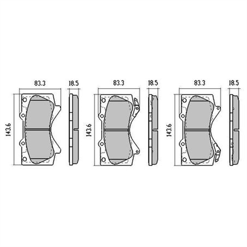 PHANTOM CERAMIC BRAKE PAD SET LEXUS LX570 TOYOTA LANDCRUISER RDC2036