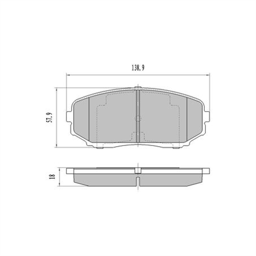 PHANTOM CERAMIC FRONT BRAKE PAD SET MAZDA MITSUBISHI RDC2116