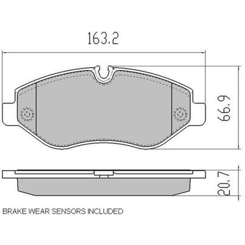 PHANTOM CERAMIC BRAKE PAD SET IVECO DAILY MERCEDES-BENZ RDC2117