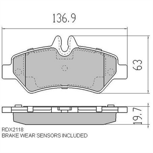 PHANTOM CERAMIC BRAKE PAD SET MERCEDES-BENZ VOLKSWAGEN RDC2118