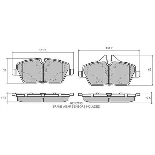 PHANTOM CERAMIC BRAKE PAD SET BMW 118i 120i E87 2.0L RDC2135