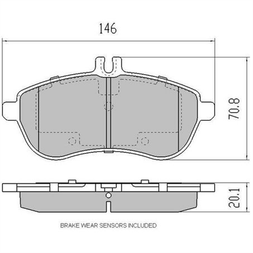 PHANTOM CERAMIC BRAKE PAD SET MERCEDES-BENZ RDC2152