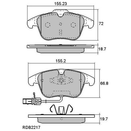 PHANTOM CERAMIC BRAKE PAD SET AUDI A4 A5 S4 RDC2217