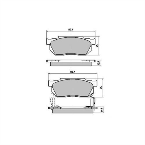 PHANTOM CERAMIC BRAKE PAD SET HONDA RDC300