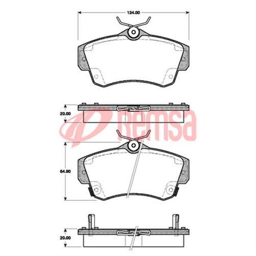 REAR BRAKE PADS CHRYSLER PT CRUISER (538.0) S7717FP