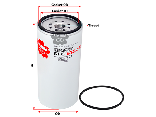 FUEL WATER SEPERATOR FITS BF1391-O SFC-5302-10