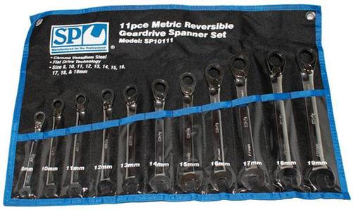 11pc Metric 15° Offset Reversible Geardrive Spanner Set 