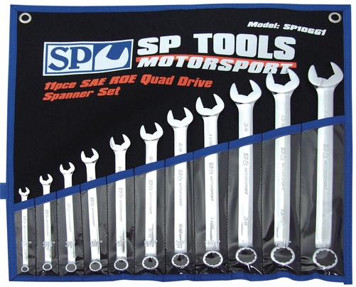 11pc SAE ROE Quad Drive Wrench/Spanner Set