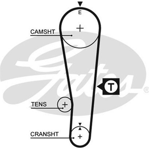 GATES CURVLINEAR TIMING BELT T194