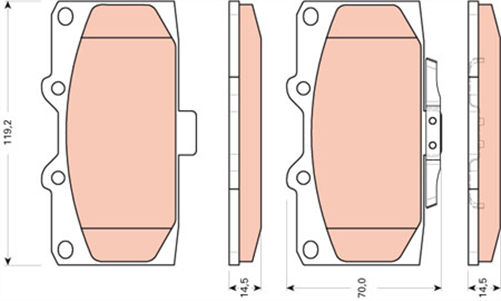 Brake Pad Set (DB1170)