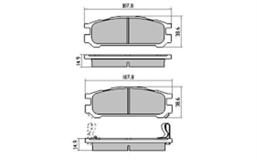 REAR DISC BRAKE PADS - SUBARU MPREZA CERAMIC 93-99