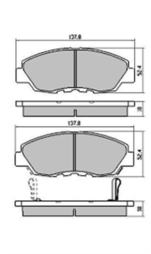 FRONT DISC  BRAKE PADS - HONDA ACCORD CE1 CRV CERAMIC