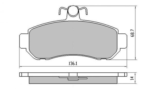 DB1203 UC FRONT DISC BRAKE PADS - MITSUBISHI MAGNA 86-04