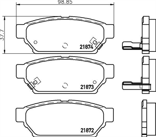 REAR BRAKE PADS - MITSUBISHI LANCER CC CE CERAMIC 92-05