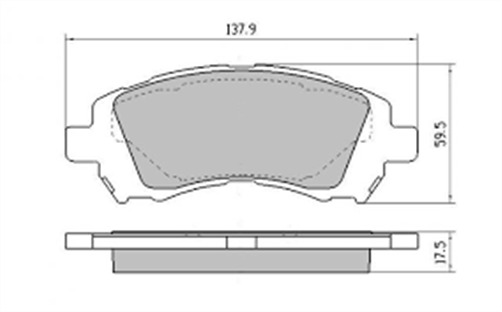 FRONT DISC BRAKE PADS - SUBARU LEGACY BE5 , BE9 98-02