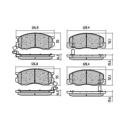 FRONT DISC BRAKE PADS - TOYOTA PREVIA TCR10 97-01