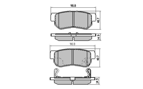 REAR DISC BRAKE PADS - HYUNDAI SONATA SANTA FE GRANDUER