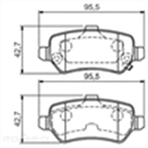 REAR DISC BRAKE PADS - HOLDEN ASTRA G 90-04 DB1511F