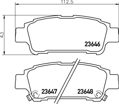 REAR DISC BRAKE PADS - TOYOTA PREVIA ACR# MCR# 99-06