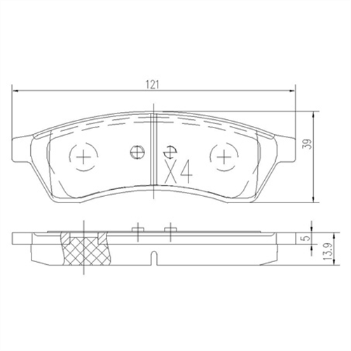 REAR DISC BRAKE PADS - HOLDEN EPICA  07-11