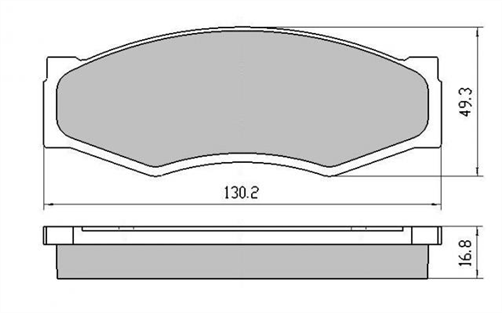 FRONT DISC BRAKE PADS - NISSAN NAVARA CARAVAN ATLAS 85-92