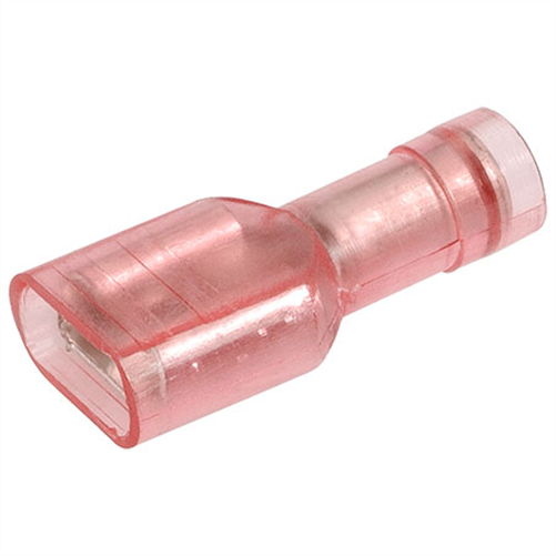 Crimp Terminal Female Blade Red Terminal Entry 6.3mm Poly Carbonate 10