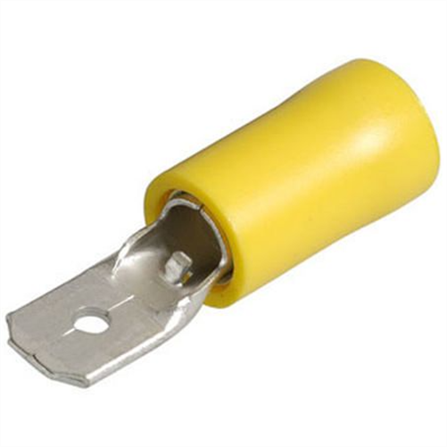 Crimp Terminal Male Blade Yellow Terminal Entry 6.3 X 0.8Mm Vinyl 100