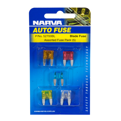 Narva Mini Blade Fuse Assortment 5 Pce