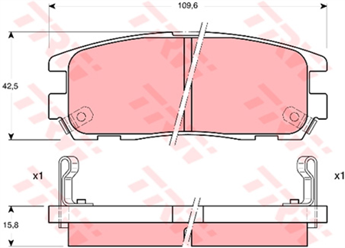 DTEC Brake Pad Set (DB1280)