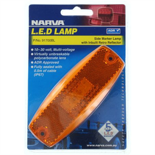 Side Marker Light Amber LED 9 to 33V