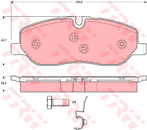 Brake Pad Set (DB1780)