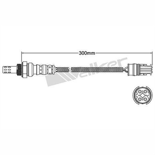 OXYGEN SENSOR DIRECT FIT 4 WIRE 300MM CABLE