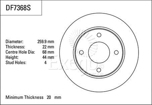 Disc Brake Rotor 260mm