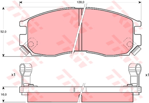 DTEC Brake Pad Set (DB1249)