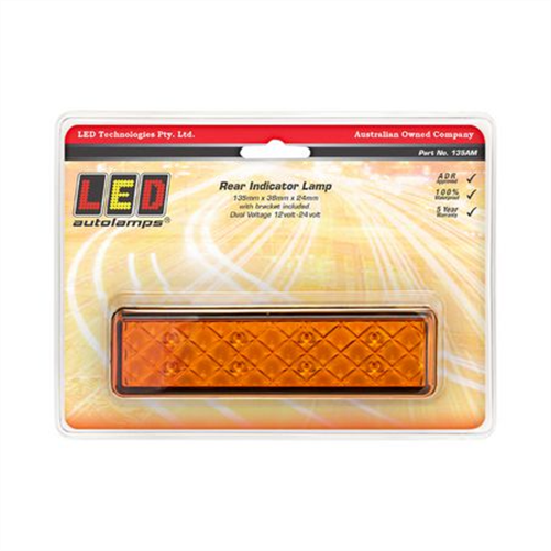 LEDAUT Multi Volt Rear Indicator Lamp With 8 Square LEDs Blister Pack