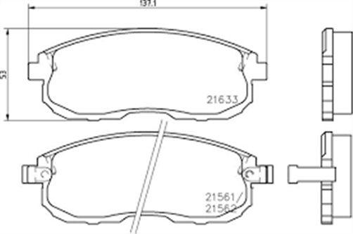 FRONT DISC BRAKE PADS - NISSAN MAXIMA PJ30 89-94