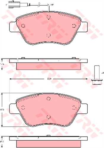 Brake Pad Set Inc. Wear Sensor (DB1712)