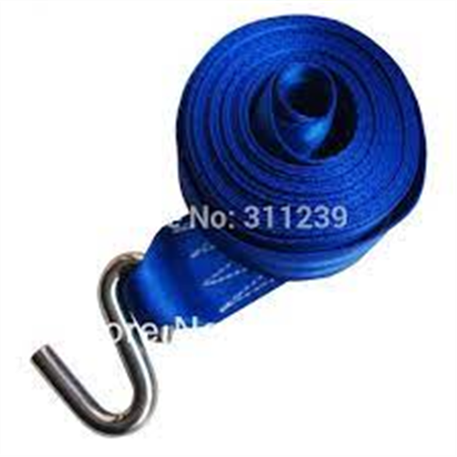 WINCH STRAP & S HOOK 50MM X 4M