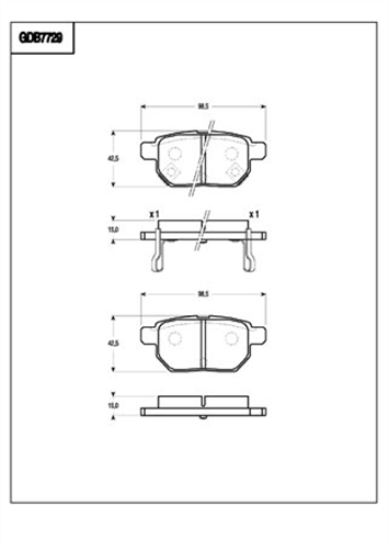 DTEC Brake Pad Set