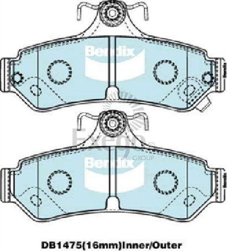 DTEC Brake Pad Set (DB1475)