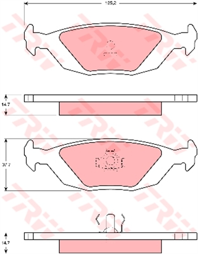 Brake Pad Set (DB296)