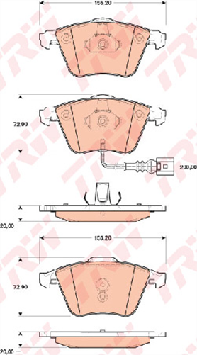 Brake Pad Set Inc. Wear Sensor