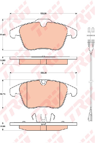 Brake Pad Set Inc. Wear Sensor