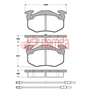 DB434 E FRONT DISC BRAKE PADS - CITROEN PEUGEOT RENAULT BX,205