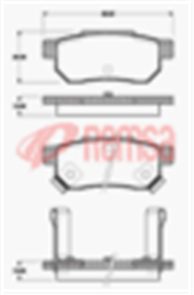 REAR DISC BRAKE PADS - HONDA CIVIC 88-01 DB1163 UC