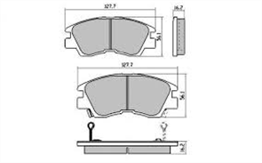 FRONT DISC BRAKE PADS  MITSUBISHI L300 87-03