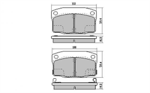 FRONT DISC BRAKE PADS - DAEWOO CIELO , ESPERO , LANOS