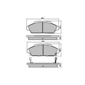 FRONT DISC BRAKE PADS - HONDA ACCORD CB# 90-94