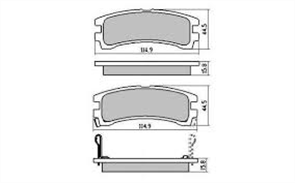 REAR DISC BRAKE PADS - NISSAN PATHFINDER 86-95